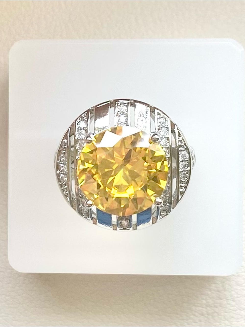 Yellow Gemstone Cocktail Ring